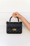 Vivienne Quilted Mini Handbag in Black
