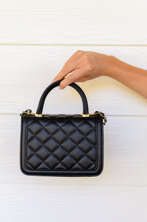 Vivienne Quilted Mini Handbag in Black
