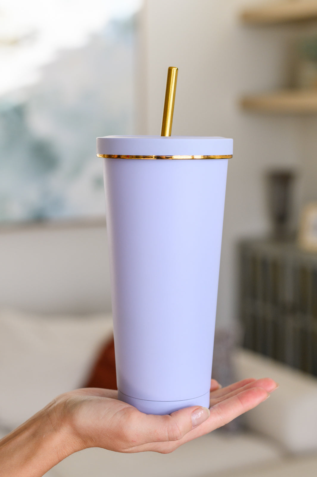 Gold Accent Tumbler In Lilac