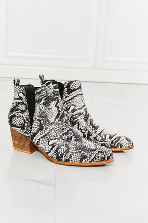 Back At It Point Toe Bootie in Snakeskin