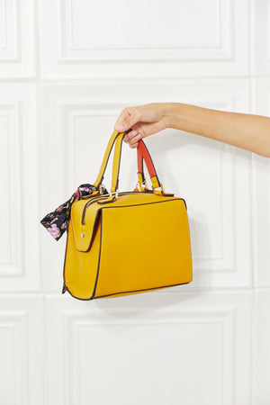 All Day Handbag in Mustard, Sage, & White