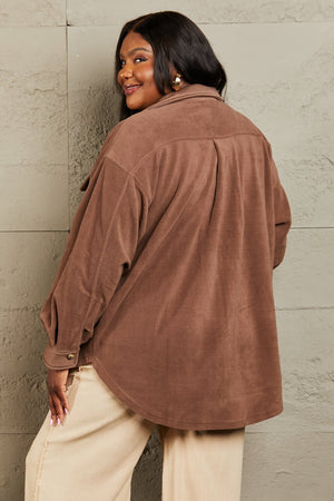 Comfy Cozy Shacket in Coffee Brown