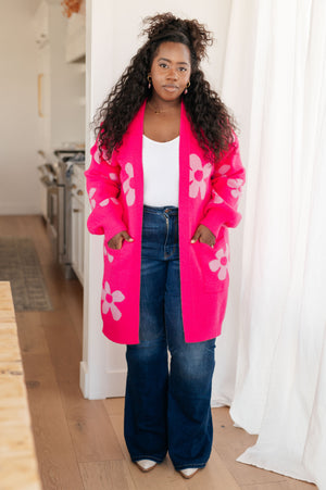 Fresh as a Daisy Cardigan in Pink